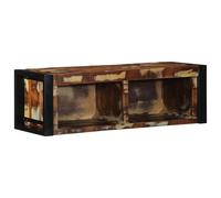 vidaXL Mueble de TV multicolor 80x30x25 cm madera maciza reciclada