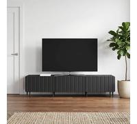 vidaXL Mueble de TV Negro 147 x 34,5 x 32 cm Madera de Ingeniería