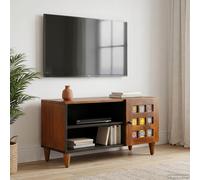 vidaXL Mueble de TV Nogal 80 x 33 x 46 cm Madera de mango maciza