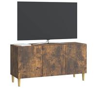 vidaXL Mueble de TV Roble Ahumado 99 x 34,5 x 50 cm, Almacenamiento para Sala, Consola Vintage, Mueble Rectangular con Patas, Espacio Amplio, Organizador Elegante