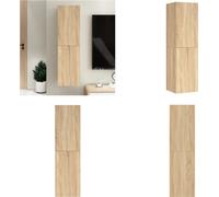 vidaXL Mueble de TV Sonoma Roble, 30,5 x 30 x 110 cm, Material de madera - Mueble de TV - Muebles de TV - Mueble de TV suspendido - Muebles de TV suspendidos