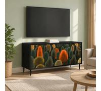 vidaXL Mueble de TV ZAANDAM 102 x 33 x 51 cm Roble Negro