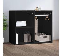vidaXL Mueble de vestidor madera de ingeniería negro 80x40x65 cm