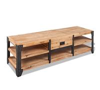 vidaXL Mueble deTV Marrón Armario Bajo de Salón Tele Madera de Acacia Maciza