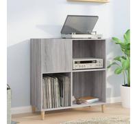 vidaXL Mueble discos madera contrachapada 84,5x38x89 cm, mueble para tocadiscos, armario de almacenaje de discos, mueble para discos de vinilo
