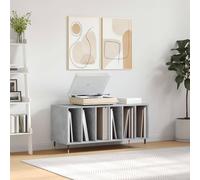 vidaXL Mueble discos madera contrachapada gris hormigón 100x38x48 cm