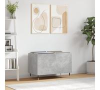 vidaXL Mueble discos madera contrachapada gris hormigón 74,5x38x48 cm