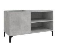 vidaXL Mueble Discos Madera contrachapada Gris hormigón 84,5x38x48 cm, Mueble para Tocadiscos, Armario de almacenaje de Discos, Mueble para Discos de Vinilo