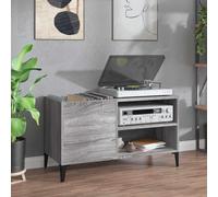 vidaXL Mueble discos madera contrachapada gris sonoma 84,5x38x48 cm