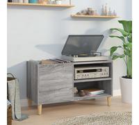 vidaXL Mueble discos madera contrachapada gris sonoma 84,5x38x48 cm