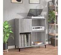 vidaXL Mueble discos madera contrachapada gris Sonoma 84,5x38x89 cm