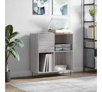 vidaXL Mueble discos madera contrachapada gris Sonoma 84,5x38x89 cm