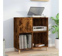 vidaXL Mueble discos madera contrachapada roble ahumado 84,5x38x89 cm