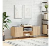 vidaXL Mueble discos madera contrachapada roble sonoma 121x38x48 cm