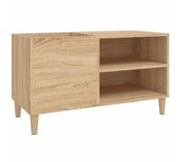vidaXL Mueble para tocadiscos y discos en madera contrachapada Roble Sonoma 84,5x38x48 cm