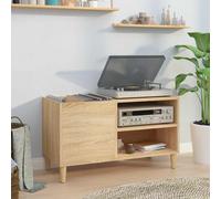 vidaXL Mueble discos madera contrachapada roble sonoma 84,5x38x48 cm