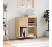 vidaXL Mueble tocadiscos madera contrachapada Roble Sonoma 84,5x38x89 cm armario para vinilos