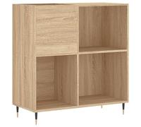 vidaXL Mueble tocadiscos madera contrachapada Roble Sonoma 84,5x38x89 cm armario para vinilos