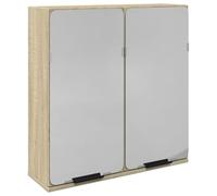 vidaXL Mueble de baño con espejo Roble Sonoma 64,5 x 20 x 66,5 cm Aglomerado