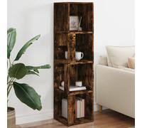 vidaXL Mueble esquina madera contrachapada roble ahumado 33x33x132 cm