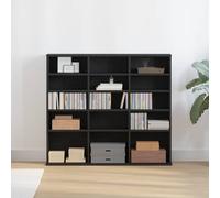 vidaXL Mueble para CD Roble Negro - 100x23x89,5 cm - Madera de ingeniería