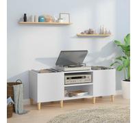 vidaXL Mueble para discos de madera de ingeniería blanco 121x38x48 cm