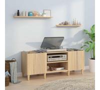 vidaXL Mueble para Discos de Madera de Roble Sonoma 121x38x48 cm