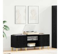 vidaXL Mueble para discos de vinilo 121 x 38 x 48 cm Roble Negro