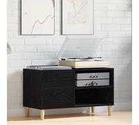 vidaXL Mueble para discos de vinilo 84,5 x 38 x 48 cm Roble negro