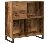vidaXL Mueble para discos de vinilo con estante Madera contrachapada Roble Artisan
