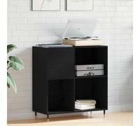 vidaXL Mueble para discos de vinilo Roble Negro 85 x 38 x 89 cm