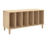 vidaXL Mueble discos madera contrachapada roble Sonoma 100x38x48 cm