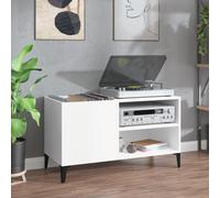 vidaXL Mueble para discos madera contrachapada 84,5x38x48 cm, mueble para tocadiscos, armario de almacenaje de discos, mueble para discos de vinilo