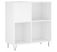 vidaXL Mueble para Discos Madera contrachapada Blanco 84,5x38x89 cm, Mueble Tocadiscos, Armario para almacenaje de vinilos, Armario de Tocadiscos