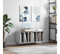 vidaXL Mueble para discos Madera contrachapada Gris Sonoma 100x38x48 cm, almacenaje vinilos