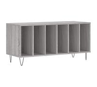 vidaXL Mueble para discos Madera contrachapada Gris Sonoma 100x38x48 cm, almacenaje vinilos