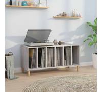 vidaXL Mueble para discos madera contrachapada gris Sonoma 100x38x48cm