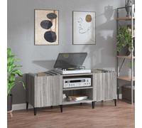 vidaXL Mueble para discos madera contrachapada gris sonoma 121x38x48cm