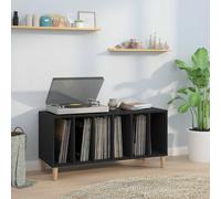 vidaXL Mueble para discos madera contrachapada negro 100x38x48 cm