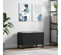 vidaXL Mueble para discos Madera contrachapada 74,5x38x48 cm Negro