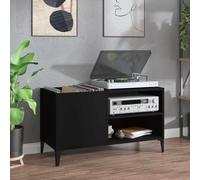vidaXL Mueble para discos madera contrachapada negro 84,5x38x48 cm