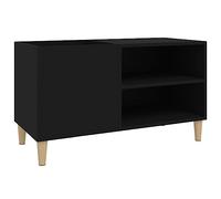 vidaXL Mueble para Discos Madera contrachapada Negro 84,5x38x48 cm, Mueble para Tocadiscos, Armario de almacenaje de Discos, Mueble para Discos de Vinilo