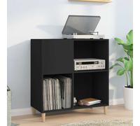 vidaXL Mueble para discos madera contrachapada negro 84,5x38x89 cm