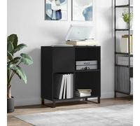 vidaXL Mueble para discos madera contrachapada negro 84,5x38x89 cm
