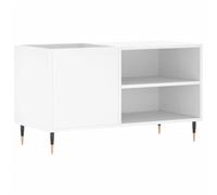 vidaXL Mueble para discos y tocadiscos – Madera de ingeniería Blanco 85x38x48 cm