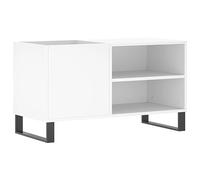 vidaXL Mueble para Discos Madera de ingeniería Blanco 85x38x48 cm, Mueble Tocadiscos, Armario para almacenaje de vinilos, Armario de Tocadiscos