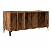 vidaXL Mueble para discos y tocadiscos Madera de ingeniería envejecida 100x38x48 cm