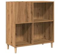 vidaXL Mueble para discos Roble Artisan – Madera ingeniería, para tocadiscos y vinilos, 84,5x38x89 cm