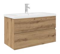 vidaXL Mueble para Lavabo con Lavabo Integrado y Grifo Roble Artesanal