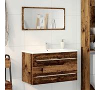 vidaXL Mueble para lavabo de baño de madera antigua 80x38,5x48 cm